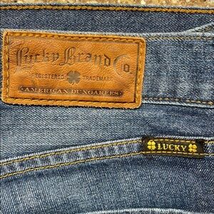 Lucky Brand Blue Jeans with Leather Patch